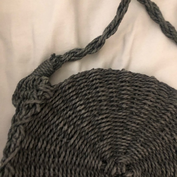 Black Raffia Bag Purse - Picture 3 of 6